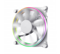 Вентилятор GameMax,  GMX 12 DBB White,  120мм,  1200±10% об.мин,  3+4pin,  Подсветка RGB,  Габариты 120х12