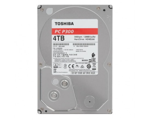 Винчестер Toshiba, 4 Tb, HDWD240EZSTA P300, 128 Mb, SATA 6Gb/s, 5400 Rpm, 3.5"