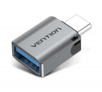 Переходник Vention CDQH0, Type-C to USB, OTG, серый