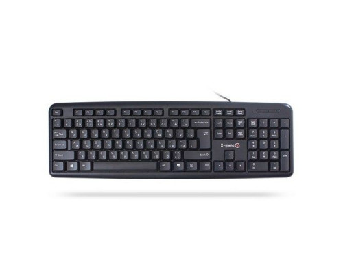 Клавиатура X-Game XK-100UB,  Ультратонкая,  USB,  Кол-во стандартных клавиш 104,  Анг, Рус, Каз,  Чёрный