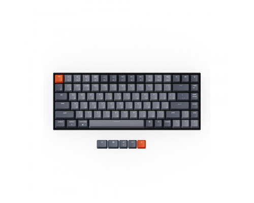 Клавиатура Keychron K2, K2-A1, 84 клавиш, 75% Layout, Механическая, Gateron G pro Red, Подсветка бел