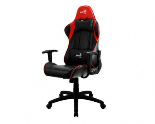 Игровое компьютерное кресло Aerocool AC100 AIR Black-Red, Искусственная кожа PU AIR, 100 кг, 53*54*1
