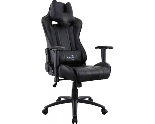 Игровое компьютерное кресло Aerocool AC120 AIR-Black, Искусственная кожа PU AIR, 150 кг, 53*57*124 (
