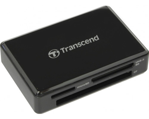Кардридер, Transcend TS-RDF9K2, USB 3.0, SD/MMC/MicroSD/TF/XD/MS/MSPRO/MSDUO/M2/CF, Черный