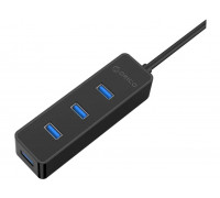 Расширитель USB Orico,  W5PH4-U3-V1-BK-BP,  4 порта USB 3.0 Hi-Speed,  длина кабеля 0.30 м,  цвет черный