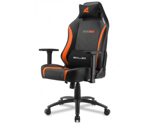 Игровое компьютерное кресло Sharkoon SGS20 Black, Orange, Синтетическая кожа, Регулируемый подлокотни