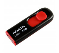 Уст-во хранения данных ADATA C008,  32GB,  USB 2.0,  AC008-32G-RKD,  черный-красный