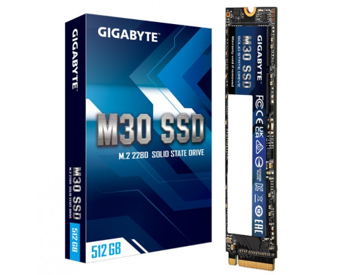 Винчестер SSD Gigabyte, 512Gb, NVMe M2, R3500 Mb/s, W2600 Mb/s, GP-GM30512G-G