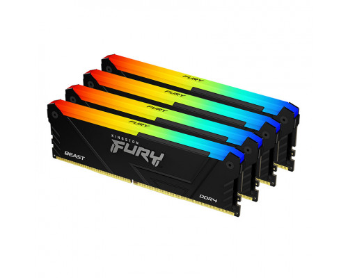 Оперативная память Kingston 128 Gb kit (32Gbx4), DDR4, KF436C18BB2AK4/128, 5600Mhz/PC4-44800, FURY B