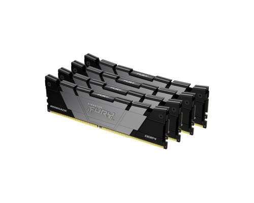 Оперативная память Kingston 128 Gb kit (32Gbx4), DDR4, KF436C18RB2K4/128, PC4-28800/3600MHz, HyperX