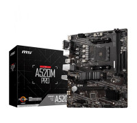 Мат. плата MSI A520M PRO,  S-AM4,  AMD A520,  2 DDR4, 4 SATA3, M.2, 4xUSB 3.2, 2xUSB 2.0, VGA, DVI-D, HDMI, 1xP