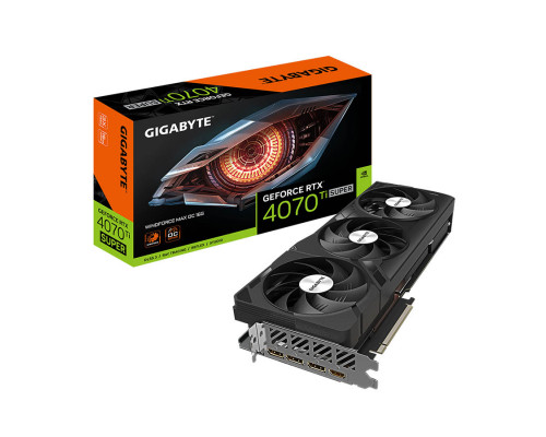 Видео карта GigaByte,  Nvidia GeForce RTX4070Ti Super WINDFORCE MAX OC 16G,  256 bit,  GDDR6X,  GV-N407T