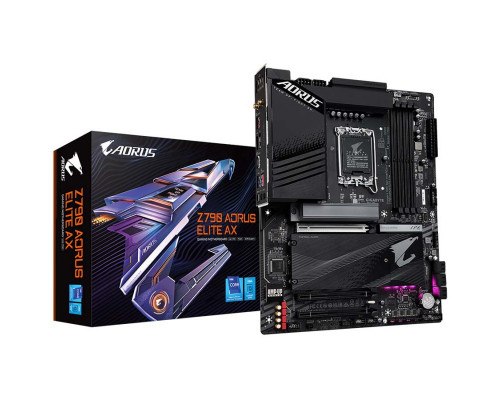 Мат. плата Gigabyte Z790 AORUS ELITE AX, S-1700, Intel Z790, 4xDDR5, 4xSATA3, 4xM.2, Raid, 1xHDMI, 3