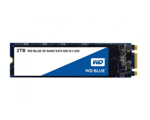 Винчестер SSD Western Digital, 2TB, M.2 WDS200T2B0B, 6Gb/s, Blue, R560MB/s W530MB/s,