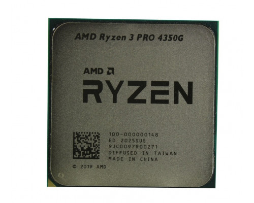 Процессор AMD Ryzen 3 4350G 3,8GHz, 4 ядер 8 потоков, 2MB L2, 4 MB L3, 65W, AM4, OEM