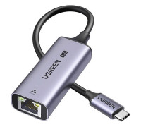 Адаптер Ugreen CM648 (25052),  USB-C 3.1 GEN1 To 2.5G Ethernet,  серый