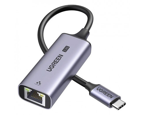 Адаптер Ugreen CM648 (25052), USB-C 3.1 GEN1 To 2.5G Ethernet, серый