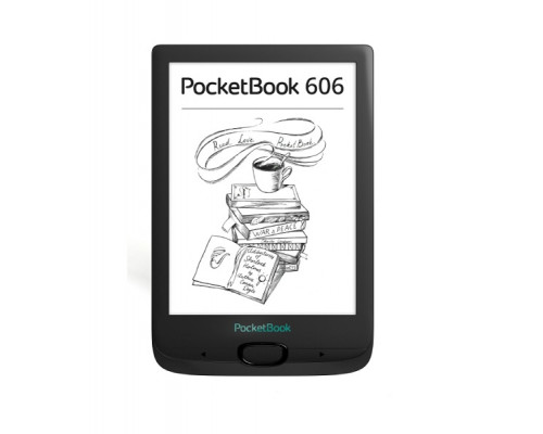 Электронная книга  POCKETBOOK,  PB606-E-CIS,  E-INK 6",  1 ГГц,  8Gb,  micro SD,  Черный
