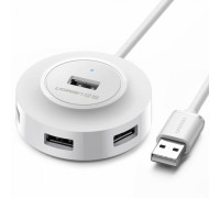 Расширитель USB Ugreen CR106 (20270),  Вход:USB 2.0,  Выход:4xUSB 2.0,  1m,  белый