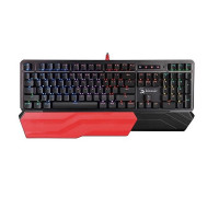 Клавиатура Bloody B975,  игровая,  механическая,  USB,  подсветка RGB,  Анг, Рус,  чёрный-красный