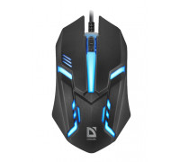 Мышь Defender MB-560L Cyber Black,  1600 dpi,  7 цветов подсветки,  USB,  Оптическая,  Черный