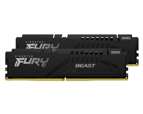 Оперативная память Kingston 32 Gb, DDR5, HyperX Fury Beast Black EXPO, KF556C36BBEK2-32 (Kit 2x16GB)
