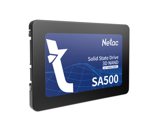 Винчестер SSD Netac, 512 Gb, SA500 NT01SA500-512-S3X, SATA 3.0, R520Mb/s, W450MB/s, 2.5"