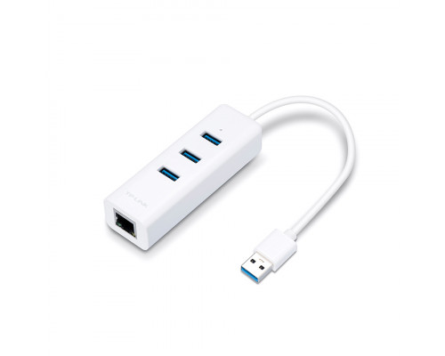 Сетевая карта TP-Link UE330, 1 порт LAN 10/100/1000 Мбит/с (разъём RJ45), USB3.0, Plug & Play, 3 пор