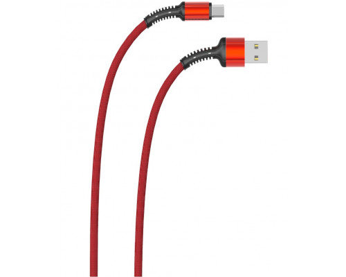 Интерфейсный кабель LDNIO LS63-5A, USB на Type-C, 5A, Fast, 1м, Красный