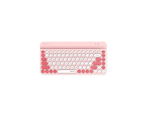 Клавиатура A4 Tech FBK30 Fstyler Raspberry, беспроводная Bluetooth, 2,4G, Анг, Рус, розовый-красный