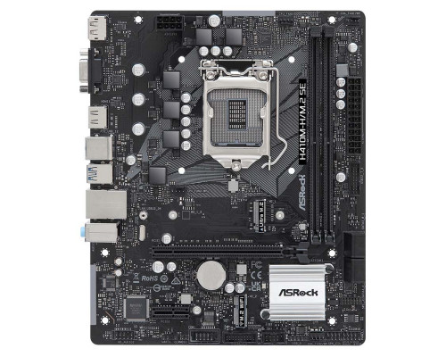 Мат. плата Asrock H410M-H/M.2 SE, S-1200, Intel H410, 2 DDR4/4 SATA3/4 USB 3.0/2 USB 2.0/M.2/DP/HDMI