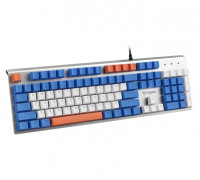 Клавиатура Rapoo V530 Silver,  игровая,  USB,  кол-во стандартных клавиш 104,  алюминий,  RGB,  длина кабе