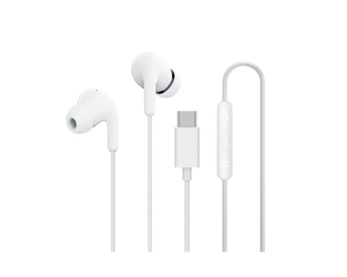 Наушники Xiaomi Type-C Earphones White (M2413E1), 12.4 мм драйвер, Type-C, Длина кабеля 1250 мм, Гро