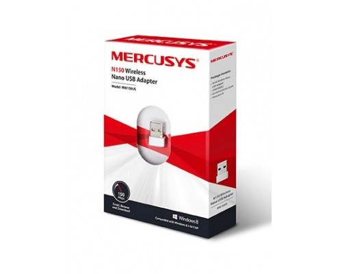 Сетевая карта Mercusys, MW150US, 150Mbit Wireless N Nano USB adapter, Realtek, 2.4GHz, 802.11 g, b, n
