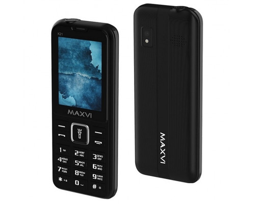 Сотовый телефон Maxvi K21 Black 2.4 TFT, 2 SIM, microSD память, SMS, MP3, MP4, 0.5Mpx, FM-радио, GSM