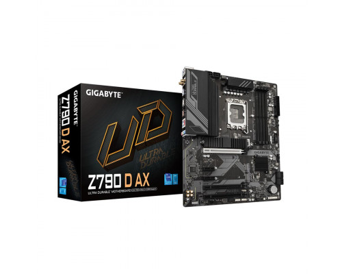 Мат. плата Gigabyte Z790 D AX, S-1700, Intel Z790, 4xDDR5 7600(OC)/5600/5400/5200/4800/4400, 4xSATA3