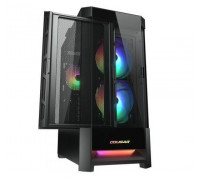 Корпус Hec Cougar,  Duoface Pro RGB Black CGR-5AD1B-RGB,  CEB, ATX, Micro ATX, Mini ITX,  USB 1*Type C, 2*3