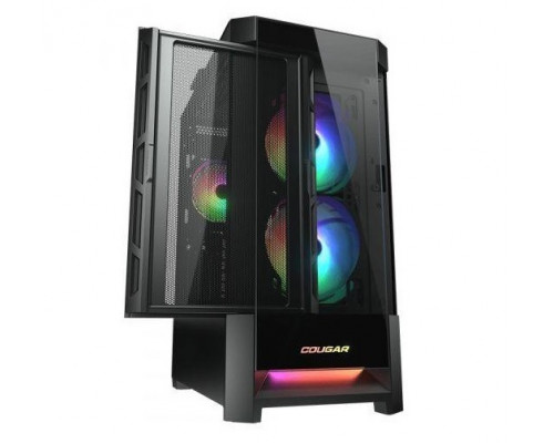 Корпус Hec Cougar, Duoface Pro RGB Black CGR-5AD1B-RGB, CEB/ATX/Micro ATX/Mini ITX, USB 1*Type C/2*3