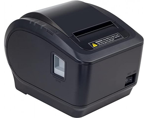 Принтер чековый XPrinter XP-K200L, USB+LAN, ширина печати 80 мм, чёрный