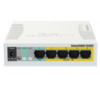 Коммутатор MikroTik RB260GSP  RouterBOARD,  PoE 4 порта,  Passive PoE,  1 x SFP,  5 портов 10, 100, 1000 М