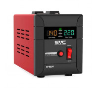 Стабилизатор SVC R-600,  релейный,  мощность 600ВА, 500Вт,  LCD-дисплей,  диапазон работы AVR: 140-260В