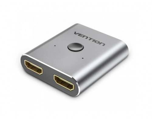 Переходник Vention AFUH0,  разветвитель HDMI на 2 порта,  Bi-Direction Swicher silver