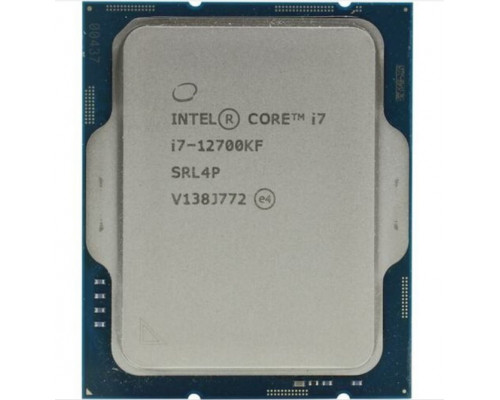 Процессор Intel Core i7-12700KF,  3.6 Ghz,  S-1700,  L3 cache: 25 mb, Alder Lake, 10nm, 12 ядер, 190Вт,  OEM