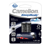 Аккумулятор CAMELION NH-AA2000HPBP2 AlwaysReady "Hyper" Rechargeable AA1.2V 2000 mAh 2 шт. в блисте