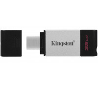 Уст-во хранения данных Kingston DataTraveler 80,  32 Gb,  200 MB, s,  TYPE-C,  DT80, 32GB,  серебристый