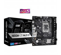 Мат. плата Asrock H610M-H2, M.2 D5,  LGA1700,  iH610,  2xDDR5,  4xSATA3,  1xM.2,  2xHDMI,  1xPCI-Ex16,  2xPCI