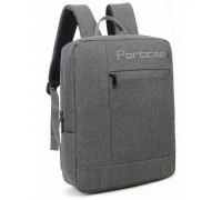 Рюкзак PORTCASE KBP-132 GR, Полиэстер, для ноутбука 15.6", серый