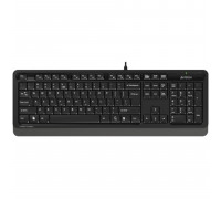 Клавиатура A4 Tech FK10 Fstyler Black-Grey,  USB,  12 мультимедийных клавиш,  Анг, Рус, Каз,  чёрный-серый
