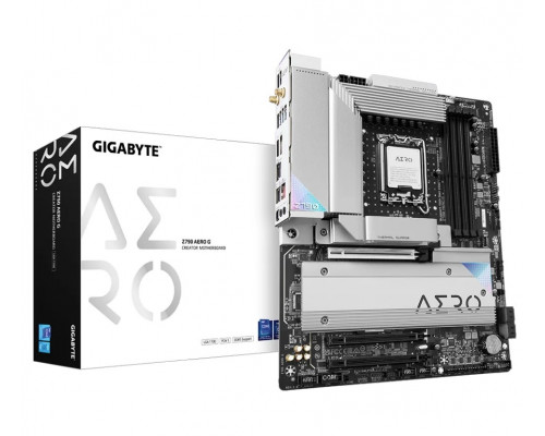 Мат. плата Gigabyte Z790 AERO G, LGA1700, Z790, PCIe16x 5.0, HDMI+DP, 4xDDR5, 5xM.2, ATX