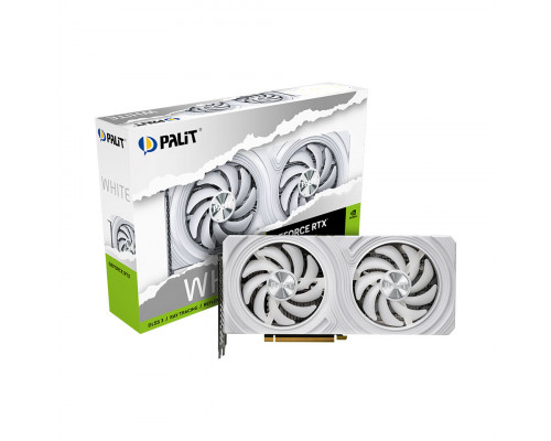 Видео карта PALIT, Nvidia GeForce RTX4070, WHITE, 12Gb, 192bit, GDDR6X, 3-DP, HDMI